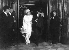 Vaslav Nijinsky and Romola de Pulszky on their wedding day in Buenos Aires on September 10, 1913, 19 Artist: Anonymous