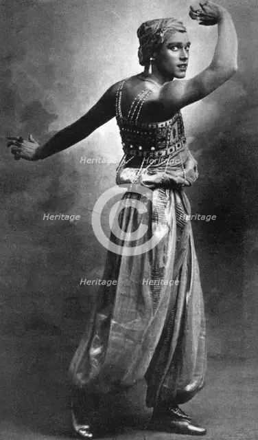 Vaslav Nijinsky, Russian ballet dancer and choreographer. Artist: Unknown
