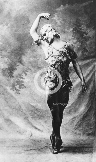 Vaslav Nijinsky, Russian ballet dancer, in Le Spectre de la Rose, Paris, 1911, (1930). Artist: Unknown