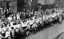 VE Day party, Dunstan Street, Netherfield, Nottinghamshire, May 1945. Creator: Unknown