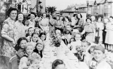 VE Day party, Park Avenue, Carlton, Nottingham, Nottinghamshire, May 1945. Creator: Unknown