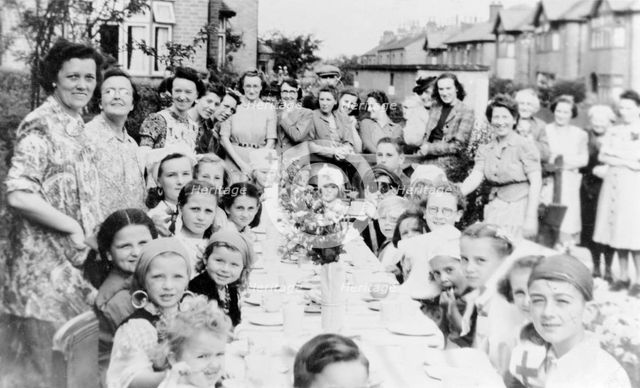 VE Day party, Park Avenue, Carlton, Nottingham, Nottinghamshire, May 1945. Creator: Unknown.