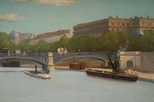 Veterans line fishing, near the Solferino bridge, 1887. Creator: Unknown