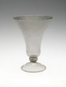 Vetro a reticello goblet, Venice, c. 1600. Creator: Unknown