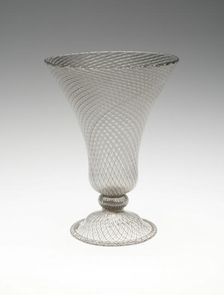 Vetro a reticello goblet, Venice, c. 1600. Creator: Unknown