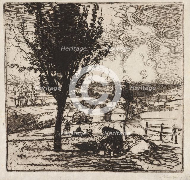 Veu de Jouy-le-Moutier, 1893. Creator: Auguste Louis Lepère (French, 1849-1918).