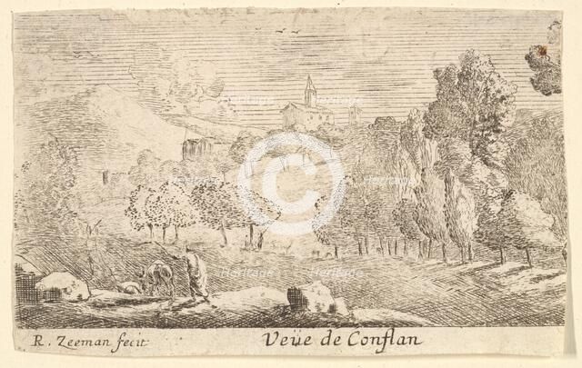 Veüe de Conflans, mid-17th century. Creator: Reinier Zeeman.