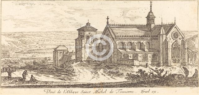 Veue de l'Abbaye Sainct Michel de Tonnerre, 1650. Creator: Israel Silvestre.