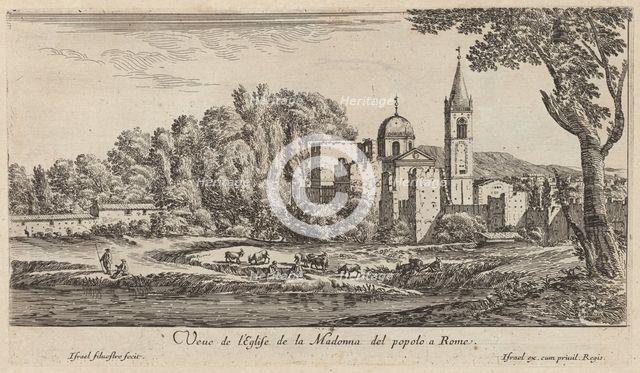 Veue de l'Eglise de la Madonna del popolo à Rome, 1640-1660. Creator: Israel Silvestre.