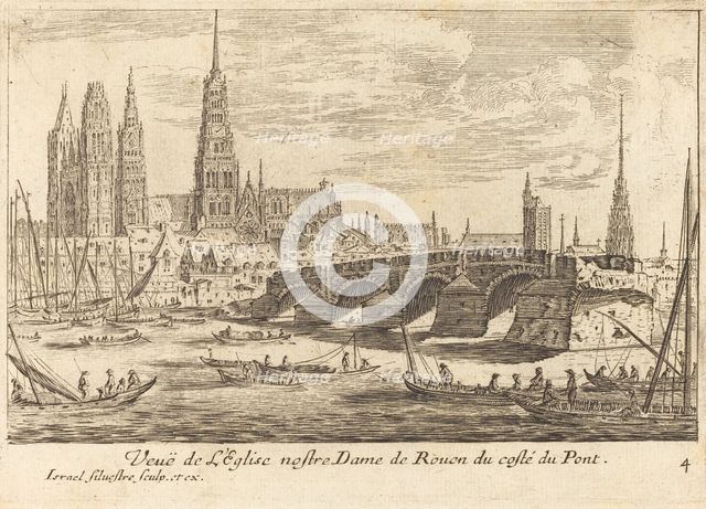 Veue de l'Eglise nostre Dame de Rouen, 1664. Creator: Israel Silvestre.