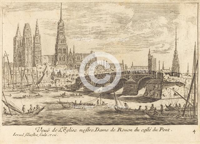 Veue de l'Eglise nostre Dame de Rouen, 1664. Creator: Israel Silvestre.
