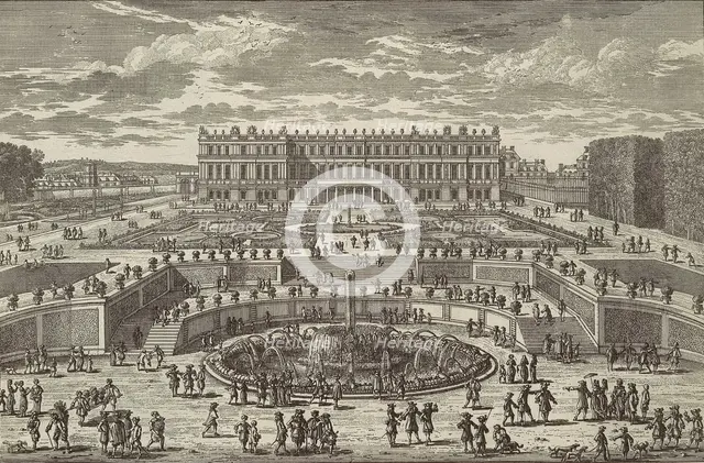 Veue du chasteau de Versailles (View of Versailles, garden facade), 1680s. Creator: Adam Perelle.