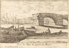 Veue du Pont de pierre de Rouen, 1664. Creator: Israel Silvestre
