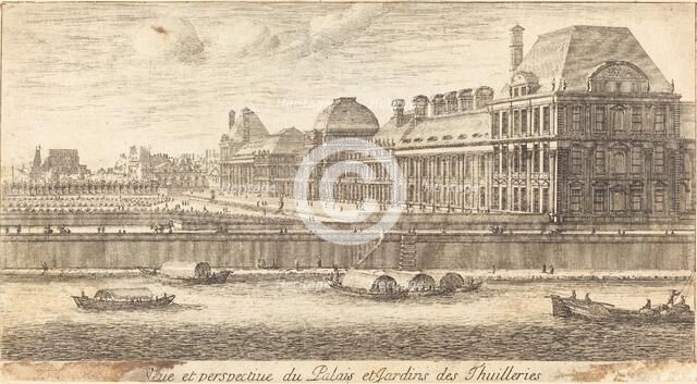 Veue et Perspectiue du Palais et Jardins des Thuilleries, 1650/1655. Creator: Israel Silvestre.