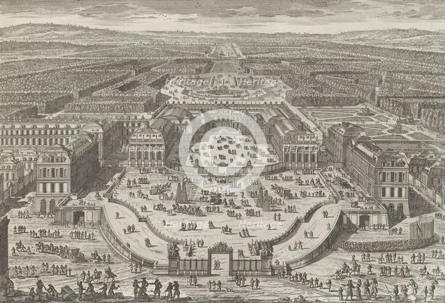 Veüe generale du chateau de Versailles, 1680s., 1680s. Creator: Adam Perelle.