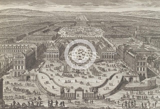 Veüe generale du chateau de Versailles, 1680s., 1680s. Creator: Adam Perelle.