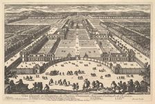 Veüe generale en Perspective du Château Bassecourt, Anticours, Jardins, &c. de Ric..., 17th century. Creator: Adam Perelle
