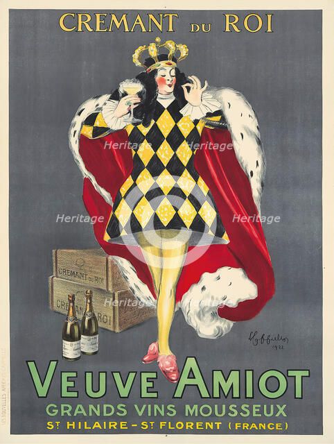 Veuve Amiot Cremant, 1922. Creator: Cappiello, Leonetto (1875-1942).
