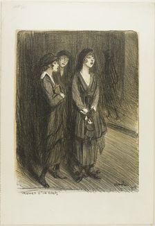 Veuves d'un Louis, plate seven from Actualités, 1915. Creator: Theophile Alexandre Steinlen