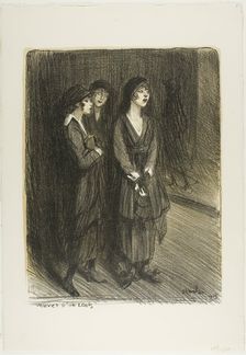 Veuves d'un Louis, plate seven from Actualités, 1915. Creator: Theophile Alexandre Steinlen