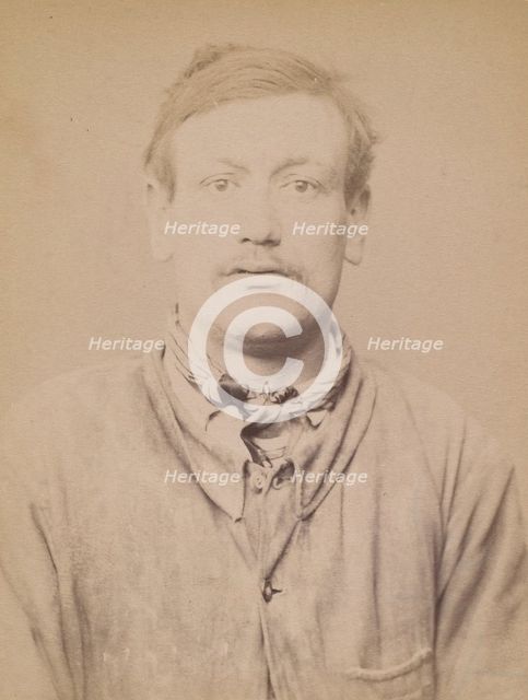 Veysseire. Michel. 25 ans, né à Montreuil. Journaliste. Anarchiste. 5/3/94, 1894. Creator: Alphonse Bertillon.