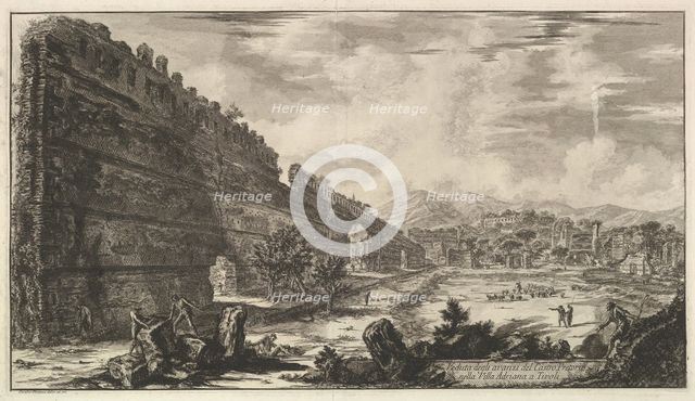Veduta degli avanzi del Castro Pretorio nella Villa Adriana a Tivoli (View of the Remains ..., 1770. Creator: Giovanni Battista Piranesi.