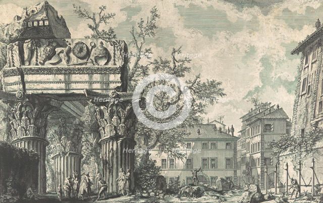 Veduta del Tempio di Giove Tonante, 1740s-60s. Creator: Giovanni Battista Piranesi.