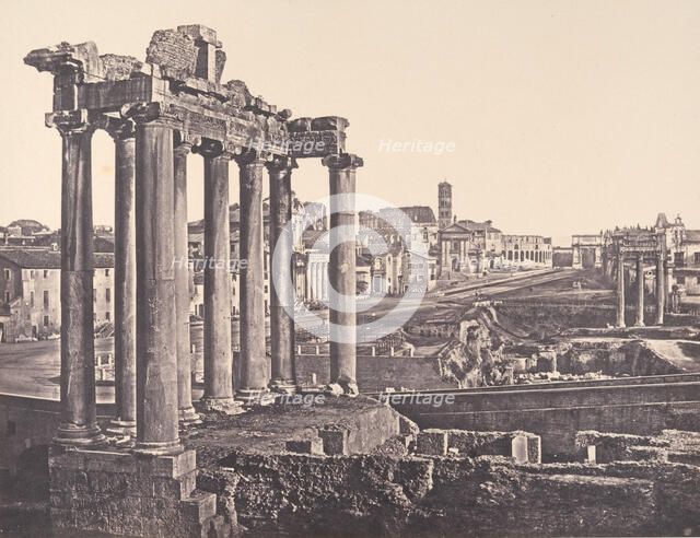 Veduta del Foro Romano, 1848-52. Creator: Eugène Constant.