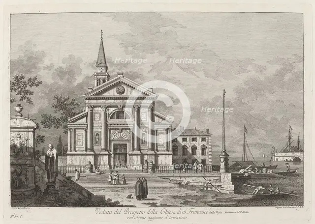 Veduta del Prospetto della Chiesa del S. Francesco, 1742. Creator: Joseph Wagner.