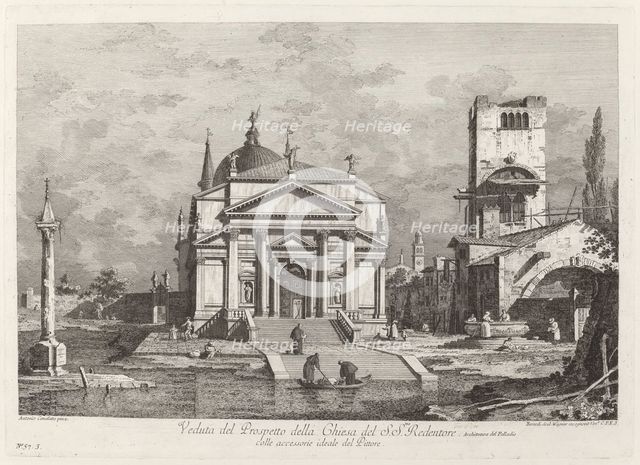 Veduta del Prospetto della Chiesa del SS. Redentore, 1742. Creator: Fabio Berardi.