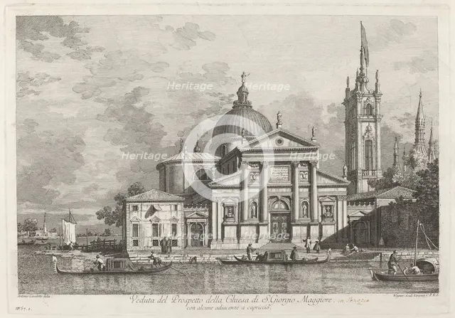 Veduta del Prospetto della Chiesa di S. Giorgio Maggiore, 1742. Creator: Joseph Wagner.