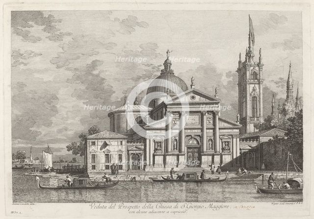 Veduta del Prospetto della Chiesa di S. Giorgio Maggiore, 1742. Creator: Joseph Wagner.