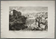 Veduta della Cascata Principale del Fiume Aniene nelle citta di Tivoli. Creator: Giovanni Francesco Venturini (Italian, 1650-1710)