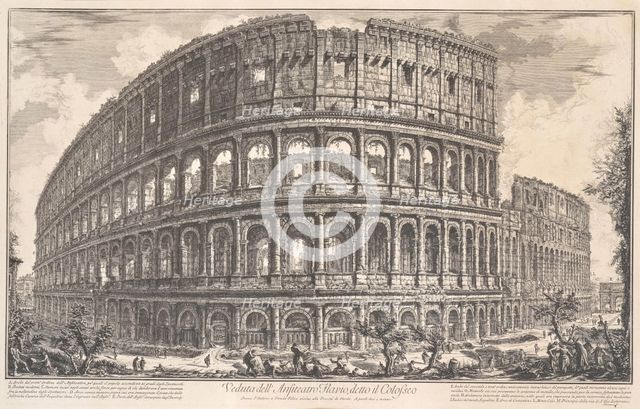 Veduta dell'Anfiteatro Flavio detto il Colosseo, 1757. Creator: Piranesi, Giovanni Battista (1720-1778).
