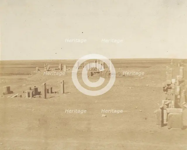 Veduta generale di Persepolis presa dalla Montagna, 1858. Creator: Luigi Pesce.