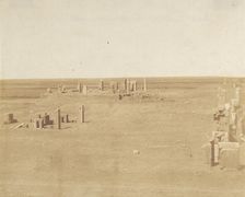 Veduta generale di Persepolis presa dalla Montagna, 1858. Creator: Luigi Pesce