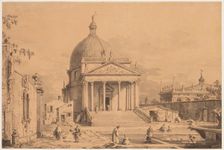 Veduta Ideata with San Simone Piccolo, c1735. Creator: Canaletto