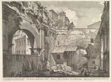 Veduta interna dell'Atrio del Portico di Ottavia (Internal View of the Atrium of the Porti..., 1760. Creator: Giovanni Battista Piranesi