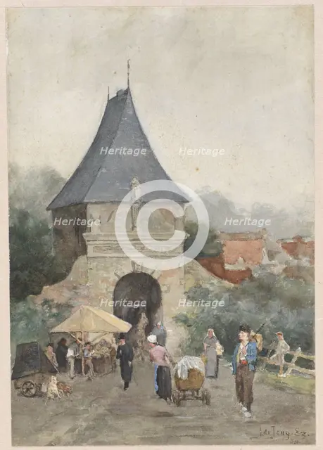Veerpoort in Schoonhoven, 1884. Creator: J. de Jong Ezn.
