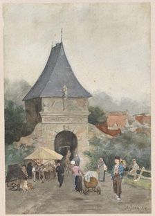 Veerpoort in Schoonhoven, 1884. Creator: J. de Jong Ezn