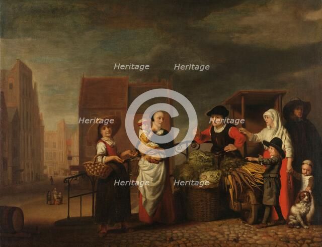 Vegetable Market, 1655-1665. Creator: Nicolaes Maes.
