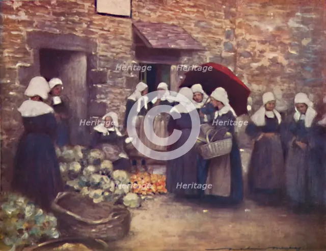 'Vegetable Market', 1903. Artist: Mortimer L Menpes.