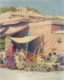 Vegetable Market, Delhi 1905. Artist: Mortimer Luddington Menpes