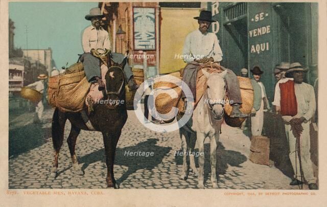 'Vegetable Men, Havana, Cuba', 1904. Artist: Unknown.