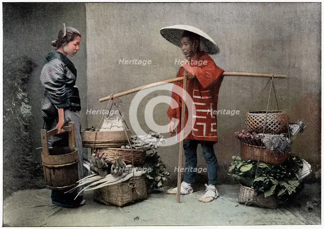 'Vegetable Merchant in Japan', c1890. Artist: Charles Gillot