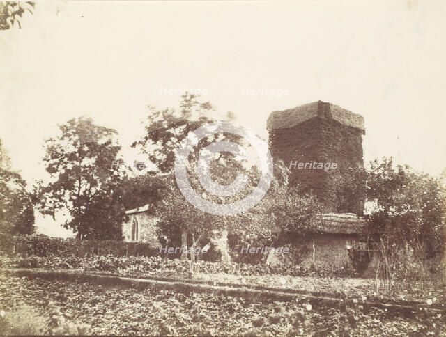 Vegetable Garden and Ivy Covered Tower, 1850s. Creator: Unknown.