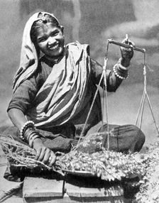 Vegetable seller, Jaipur, India, 1936
