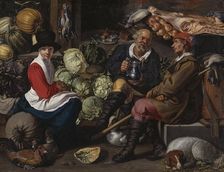 Vegetable Sellers, c1700s. Creator: School of Willem Pieterszoon Buytewech