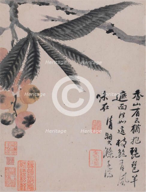 Vegetables and Fruits, End of 17th-Early 18th cen. Creator: Shitao (Zhu Ruoji) (1642-1707).