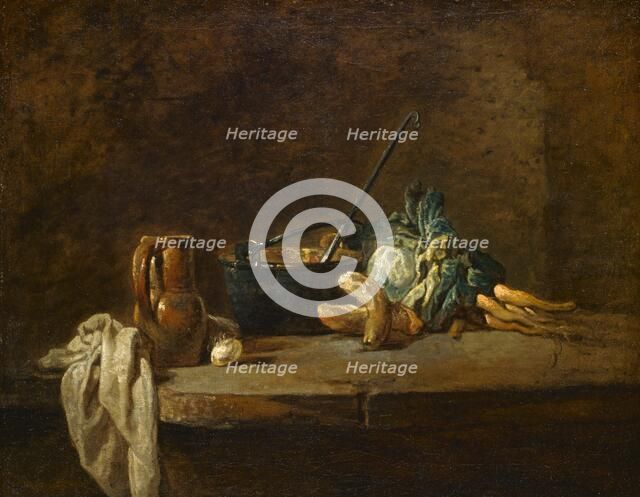 Vegetables for the Soup, about 1732. Creator: Jean-Simeon Chardin.